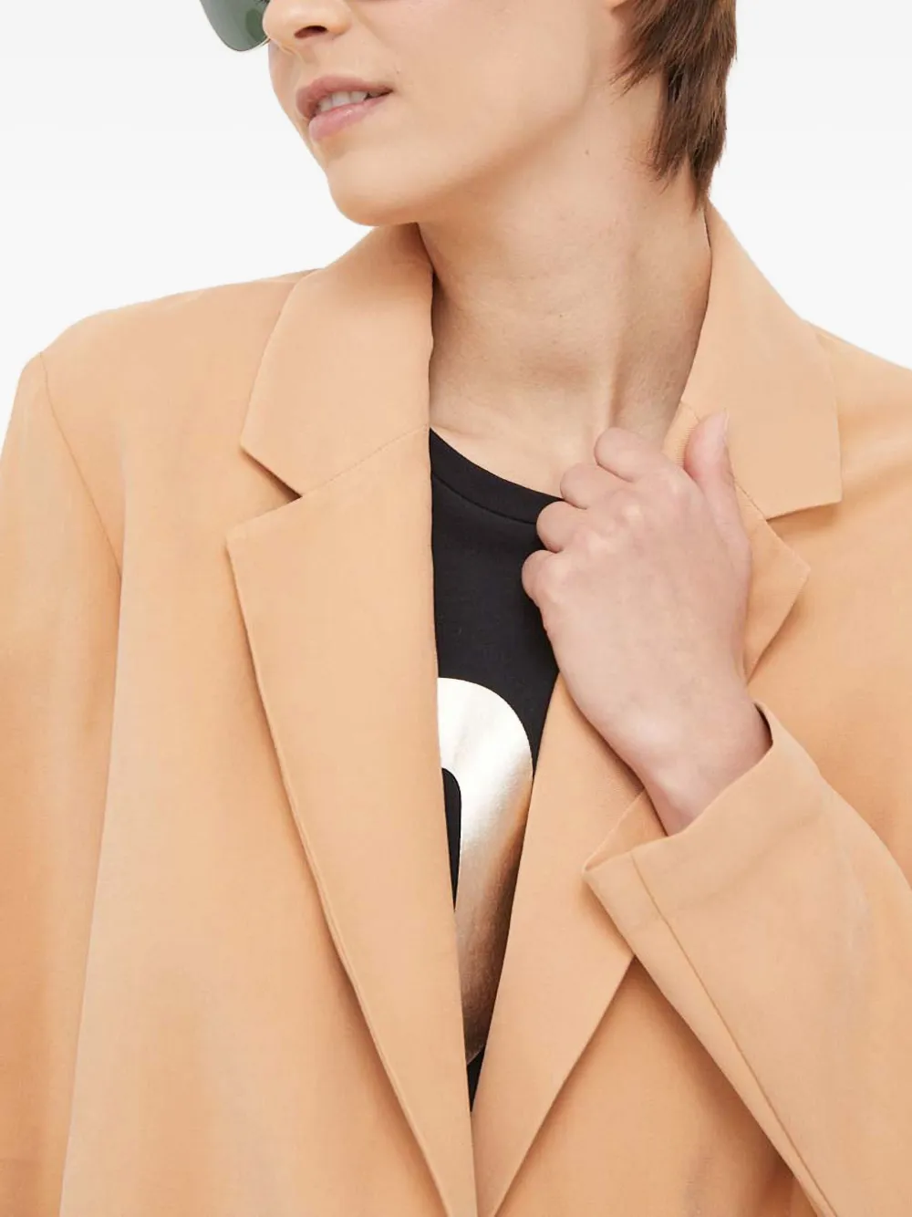 DKNY Blazer met enkele rij knopen Bruin