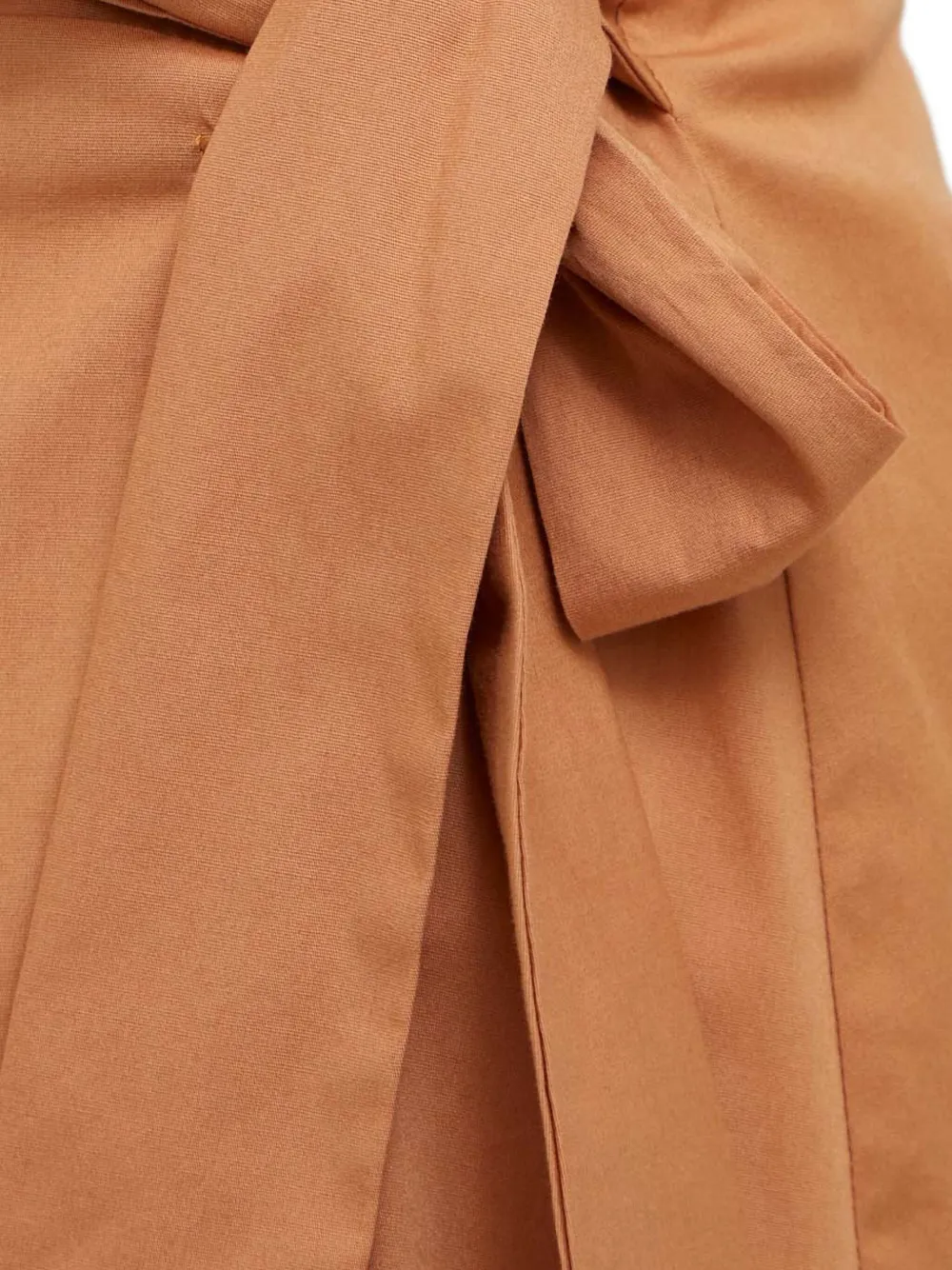 Dkny Tie-detail Panelled Midi Skirt In Brown