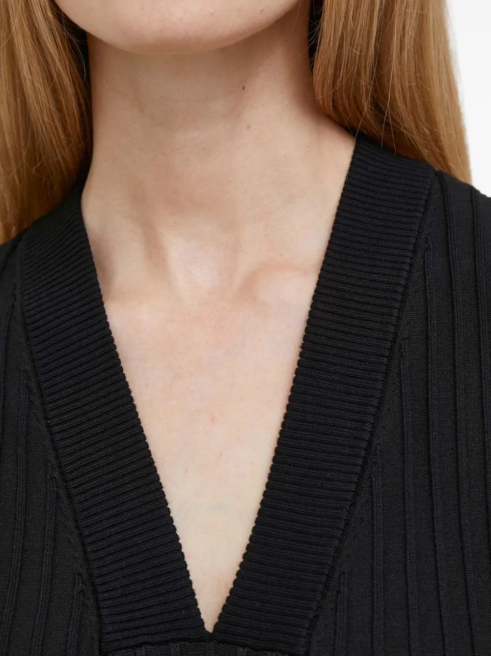 Dkny Sleeveless Wide Rib Sweater Dress In Black