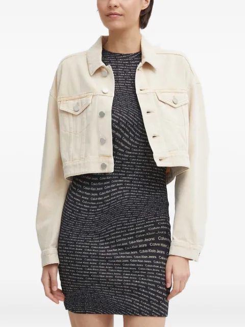 DKNY buttoned logo-print jacket