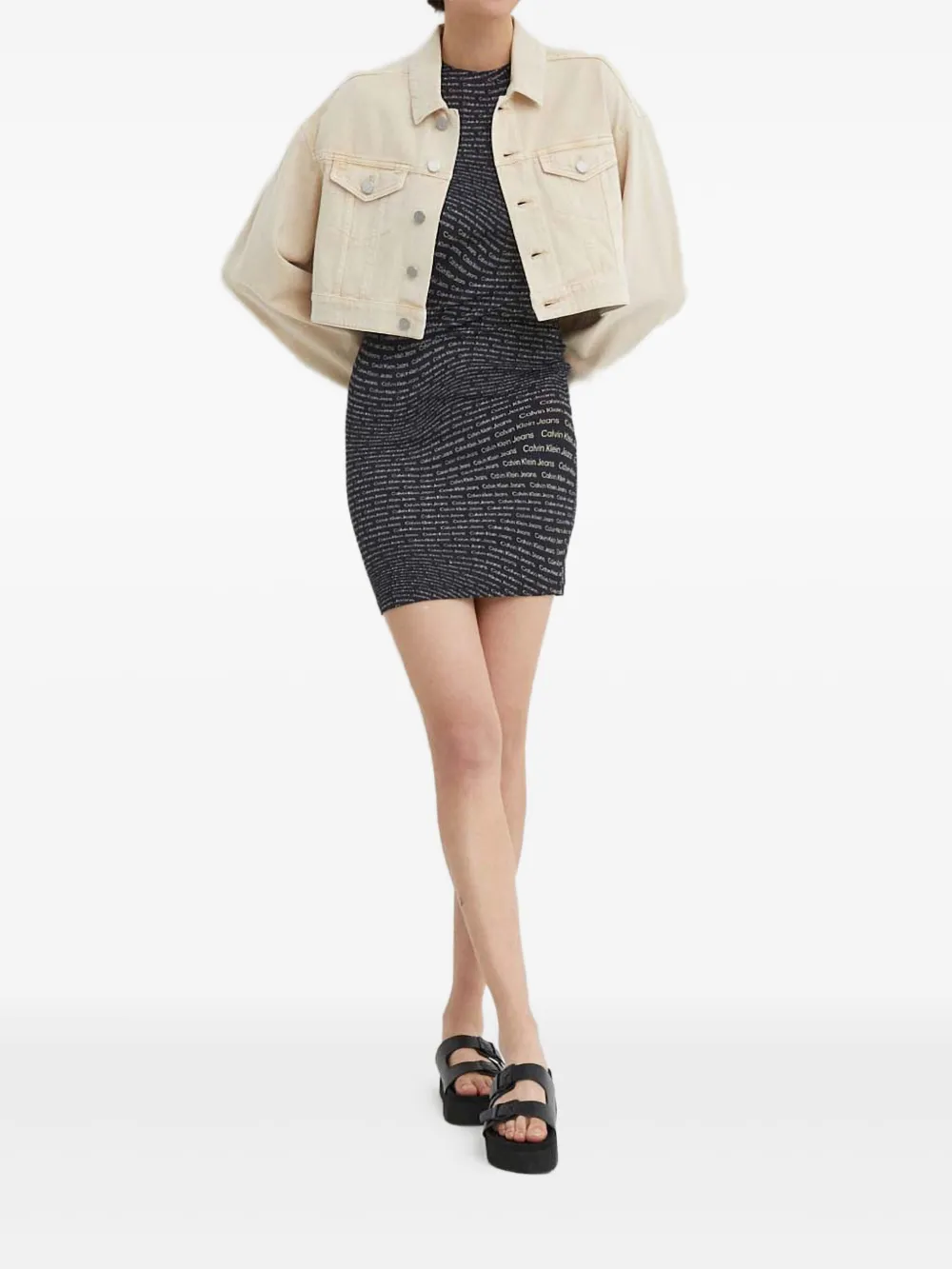 DKNY buttoned logo-print jacket | Denim Jackets | Image 2