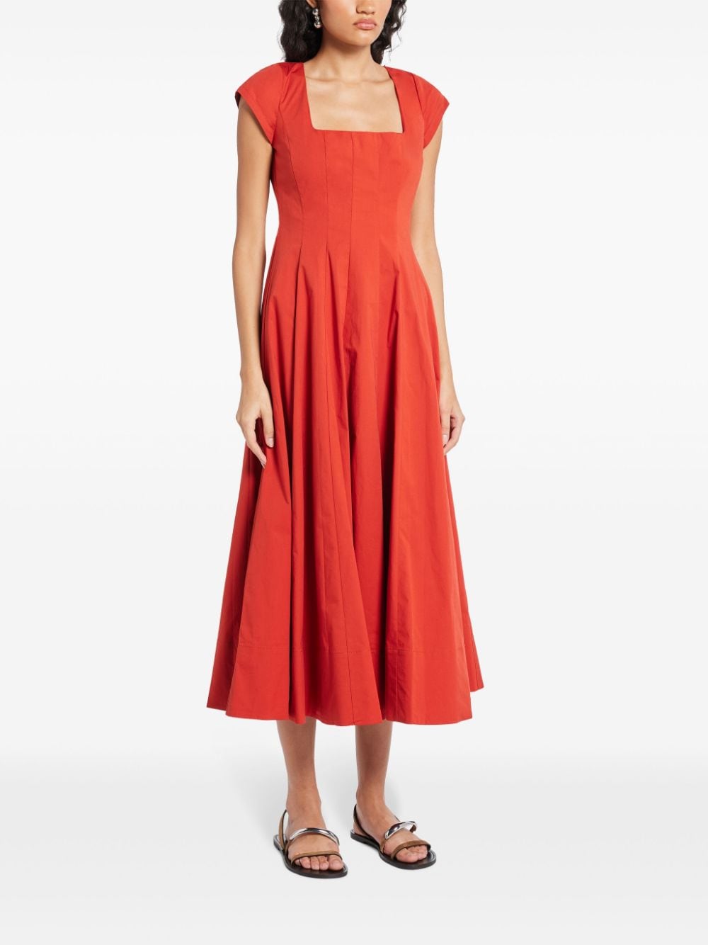 STAUD Wells midi dress - Rood