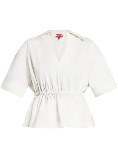 STAUD Bristol peplum-hem blouse