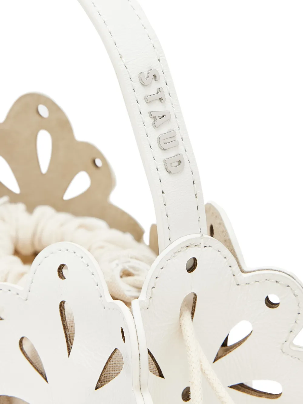 STAUD Borsa a Secchiello Flora Bianco FARFETCH IT