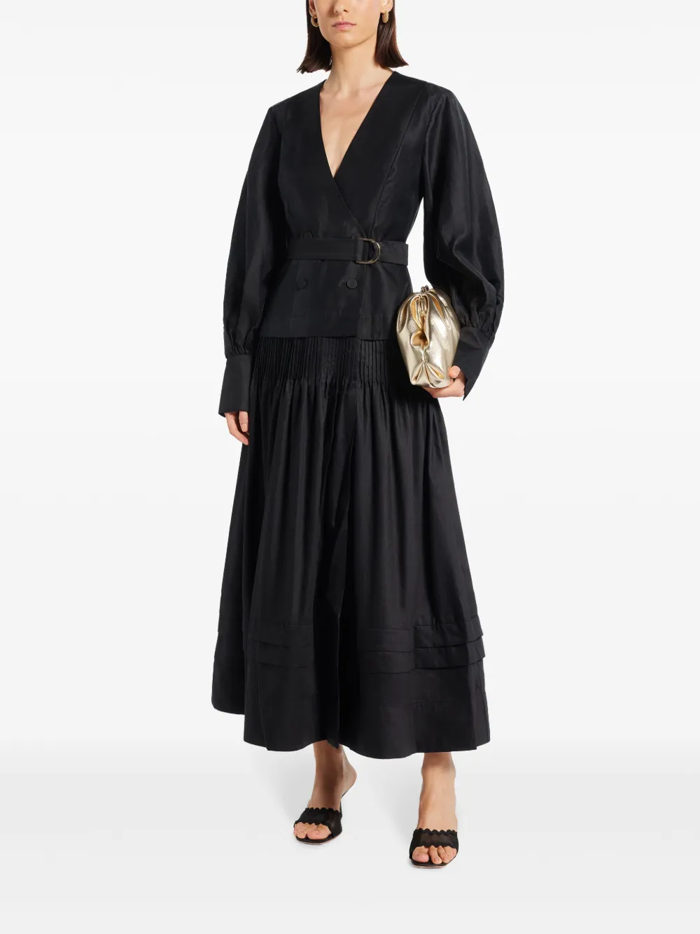 Acler Penfold midi-jurk - Zwart