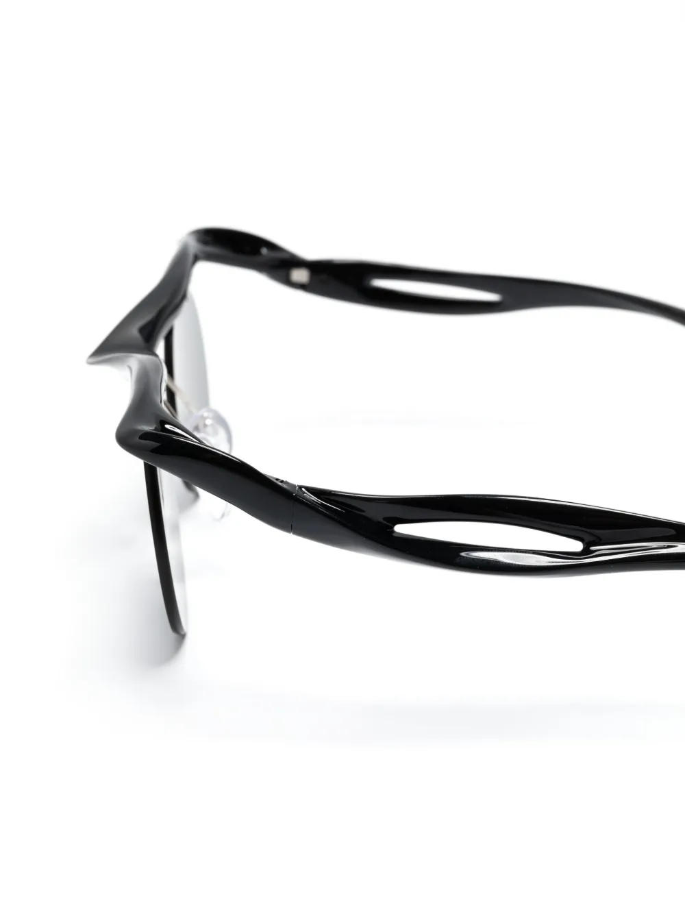 Prada Eyewear Morph zonnebril met rond montuur Zwart