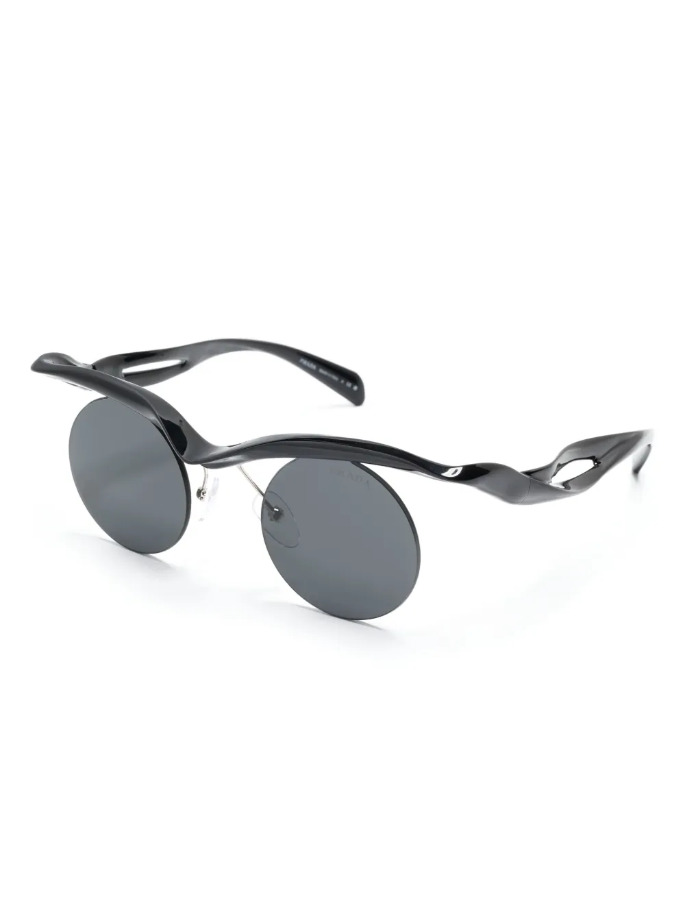 pradaeyewear Prada Eyewear Morph zonnebril met rond montuur - Zwart