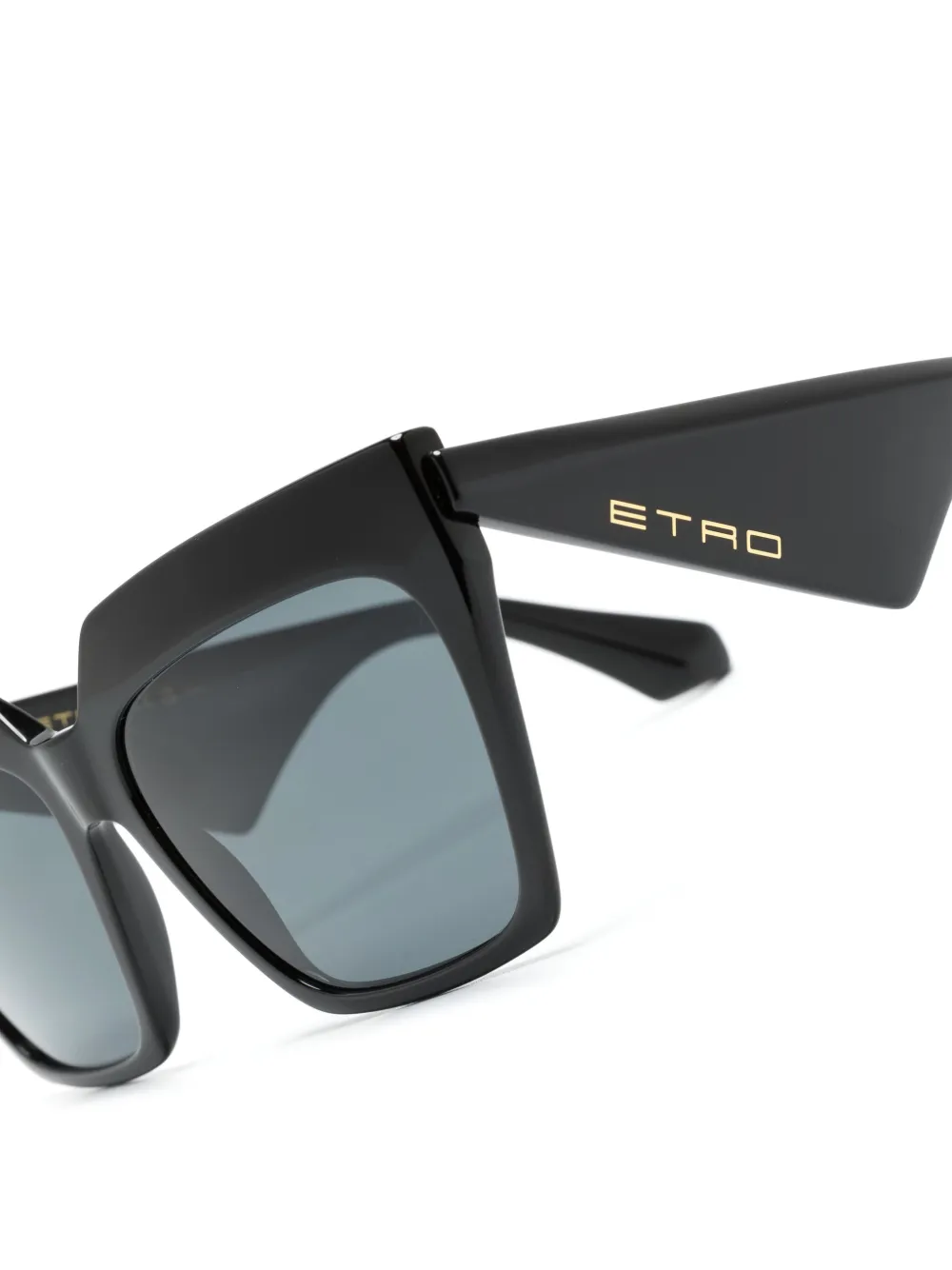 ETRO 0001 S zonnebril met geometrisch montuur Zwart