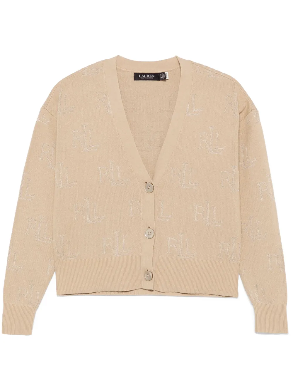 Lauren Ralph Lauren ロゴジャカード カーディガン - ブラウン Lauren Ralph Lauren ロゴジャカード カーディガン - ブラウン