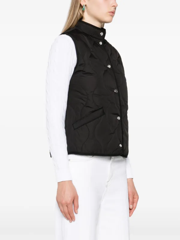 Lauren Ralph Lauren モックネック キルティングベスト | ブラック