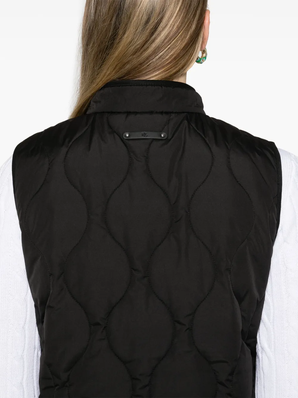 Lauren Ralph Lauren Bodywarmer met hoge hals Zwart