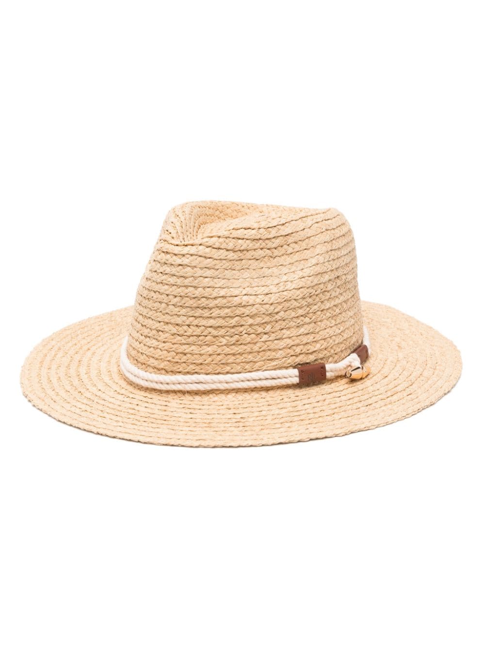 logo-debossed raffia hat
