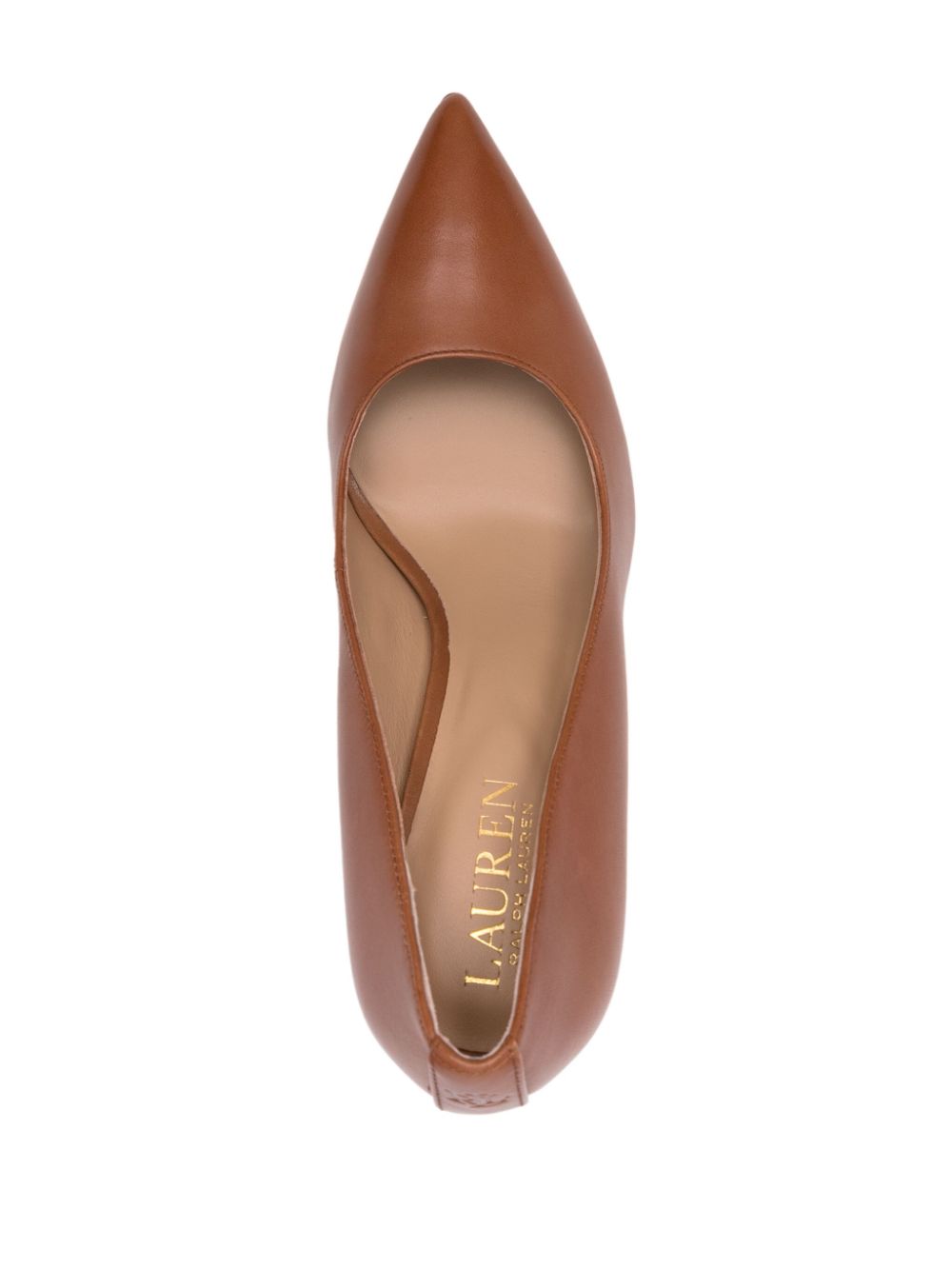 Lauren Ralph Lauren Lindella 95 mm leren pumps Bruin