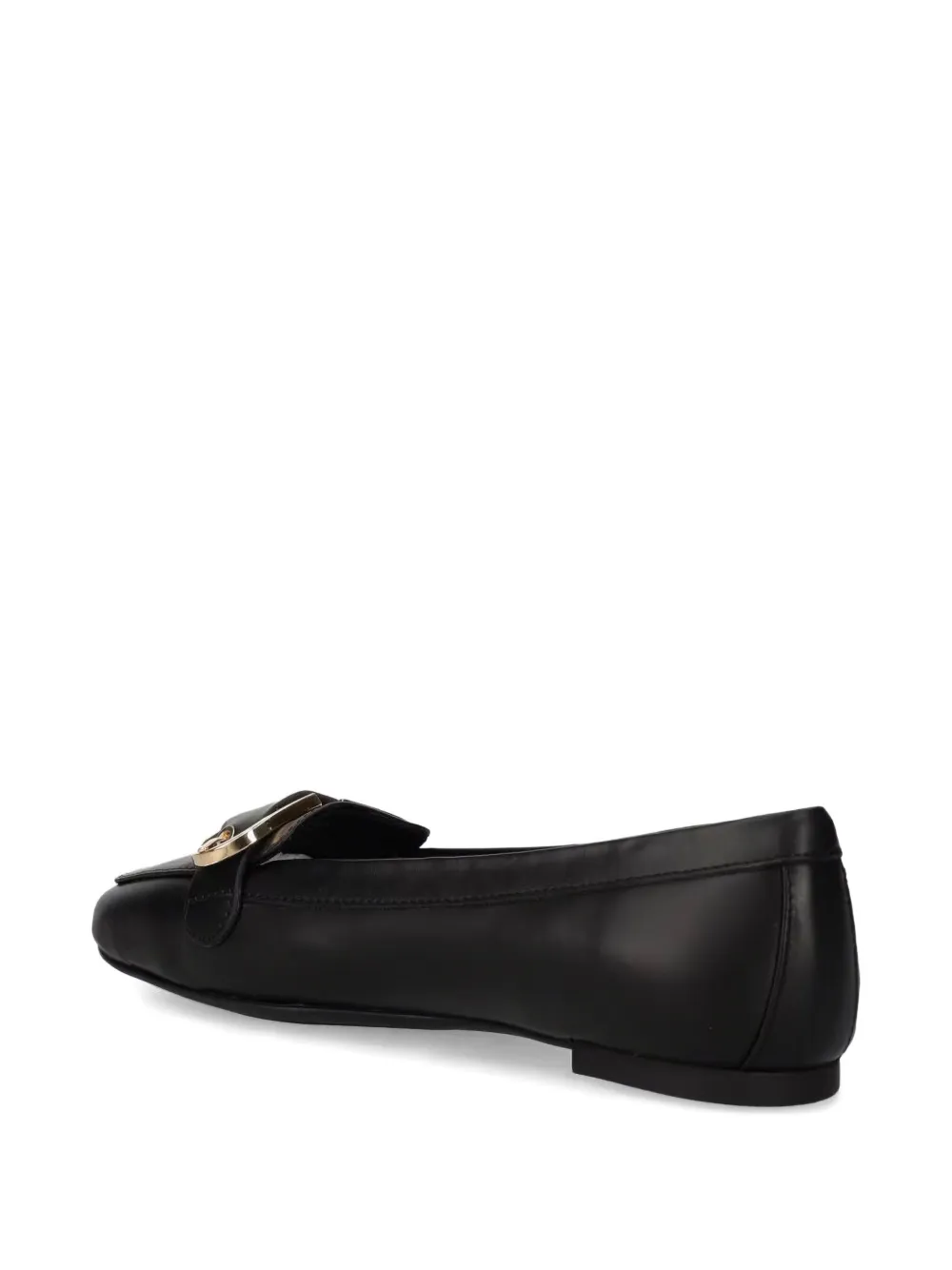 Furla buckle-embellished loafers Black