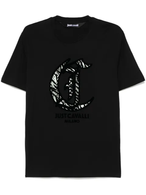 Just Cavalli تيشيرت بشعار مخيوط