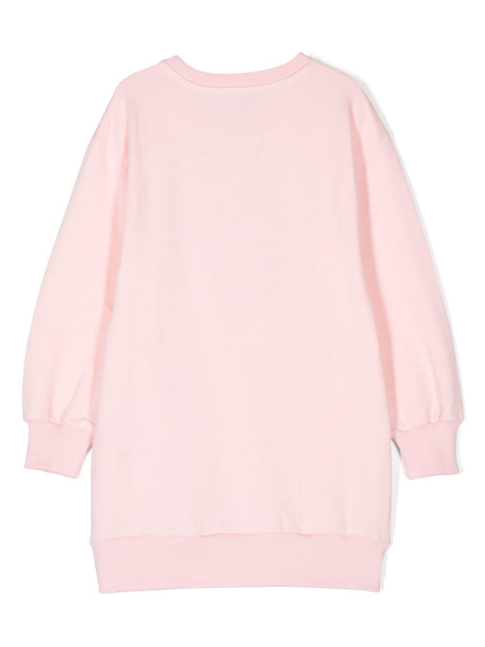 Moschino Kids Teddy Bear-embroidered sweatshirt dress - Roze