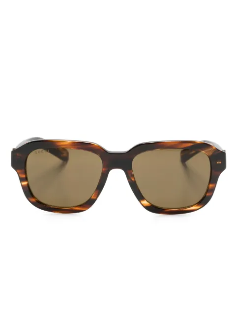 Gucci Eyewear lunettes de soleil carrées à effet abstrait