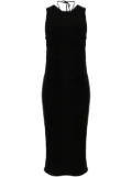 ANDREĀDAMO Xray ribbed-knit midi dress - Black