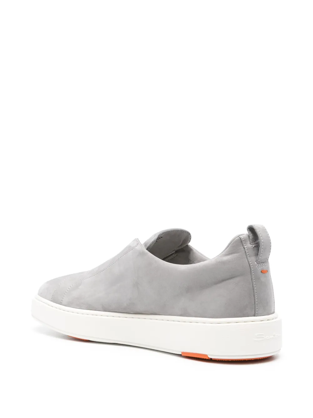 Santoni laceless suede sneakers Grey