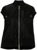sacai textured pleated gilet - Black