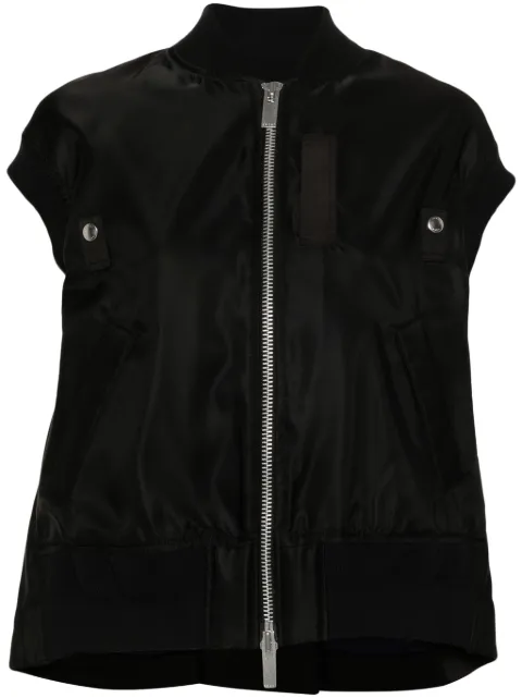 sacai textured pleated gilet