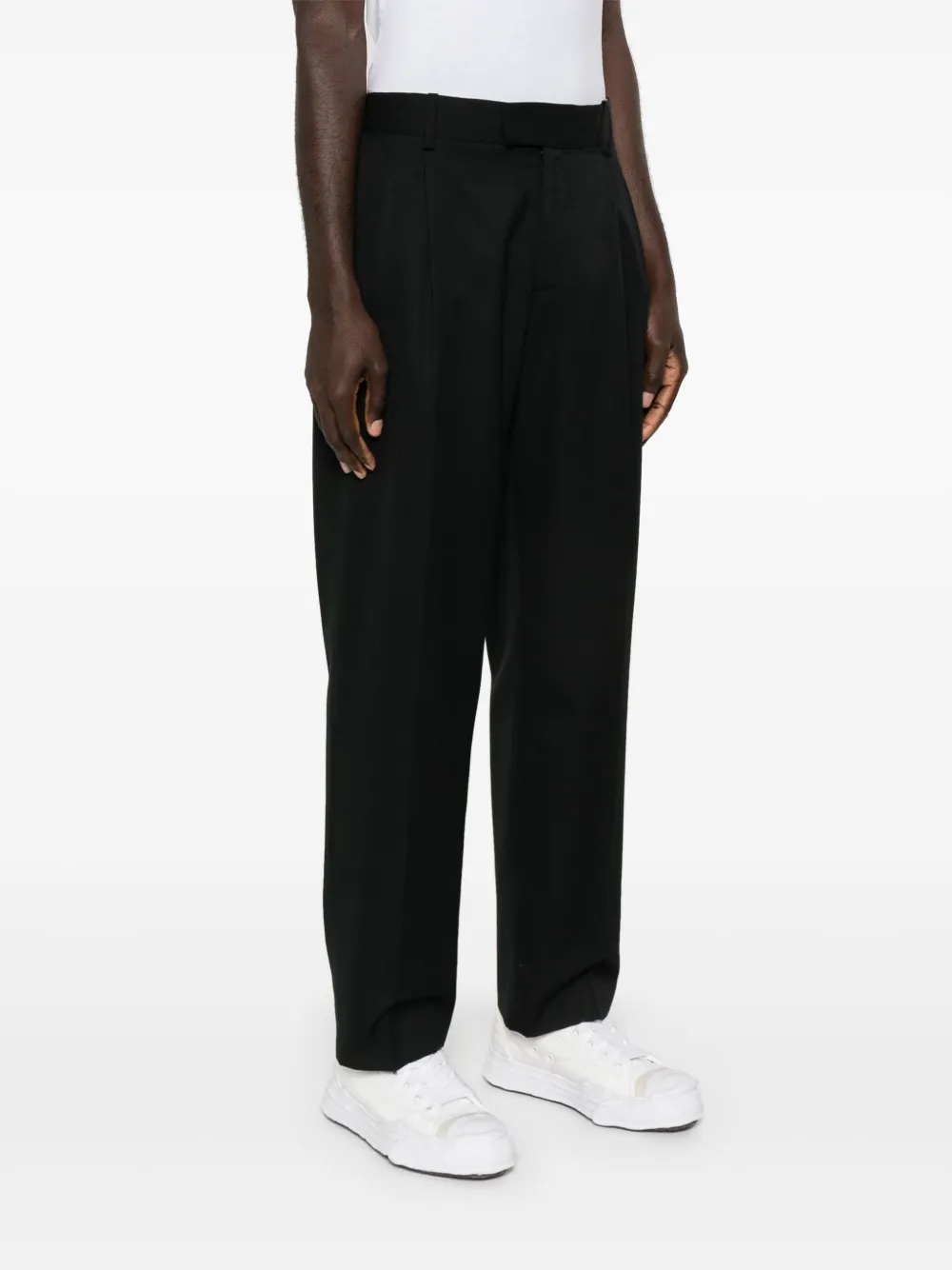 Drôle De Monsieur Broek met geborduurd logo Zwart