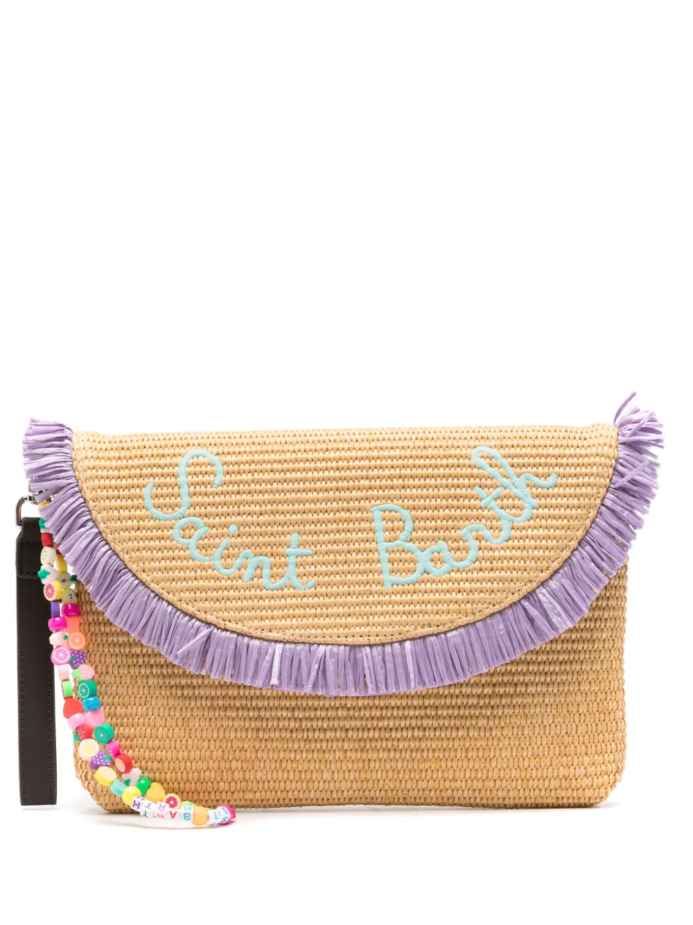 Mc2 Saint Barth Women's Woven Raffia Clutch Brown