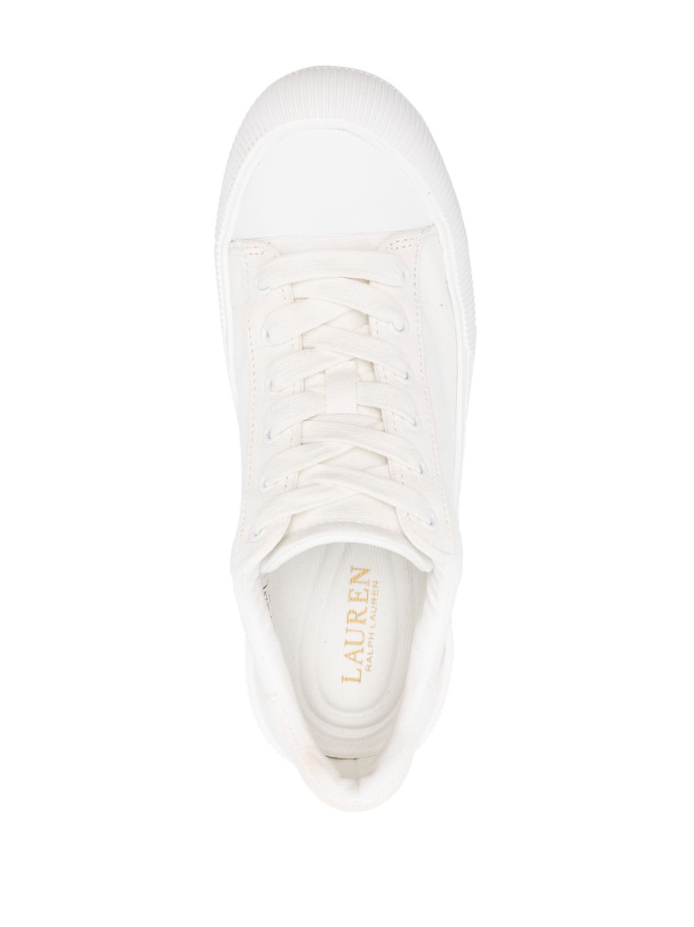 Lauren Ralph Lauren Daisie sneakers met logo Beige