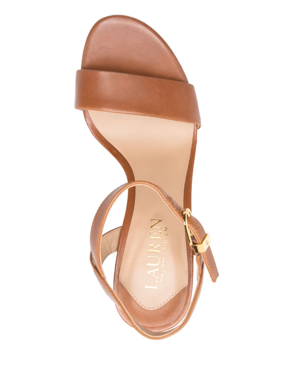 Lauren Ralph Lauren 90mm Gwen ankle-strap heeled sandals Brown
