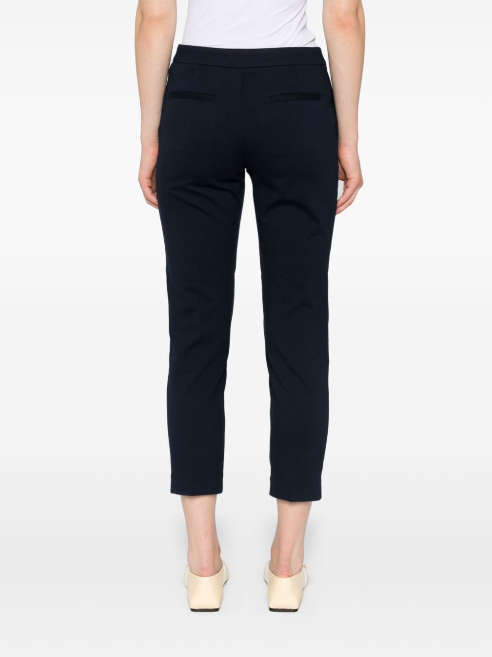 Shop Lauren Ralph Lauren Adom Mid-rise Skinny Trousers In Blue