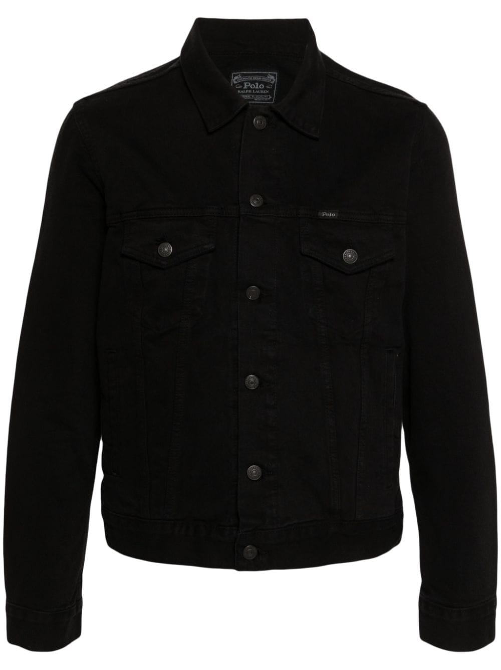 Polo Ralph Lauren Black Trucker Denim Jacket In Schwarz