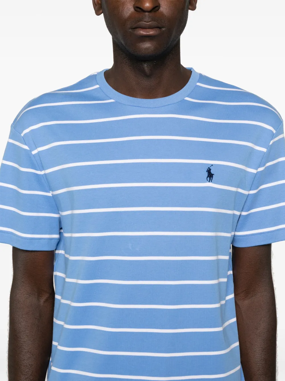 Polo Ralph Lauren Gestreept T-shirt met Polo Pony-patroon Blauw