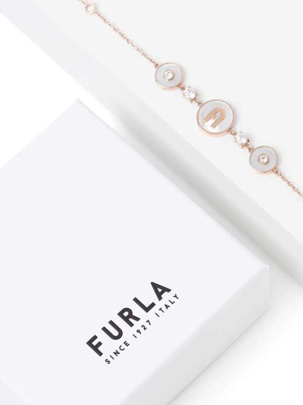  Furla Pulsera Con Charm Del Logo - Rosa 