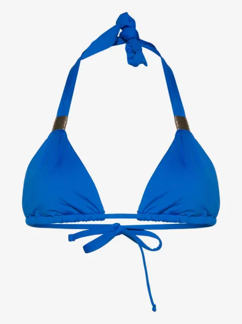 Heidi Klein gathered-detail triangle bikini top