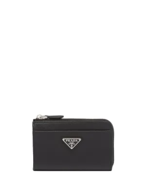 Prada サフィアーノレザー キーホルダー | ブラック | FARFETCH JP