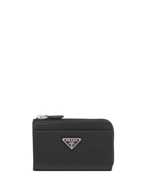 Prada レザーキーチェーン | ブラック | FARFETCH JP