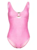 Heidi Klein Guana Island snake-print swimsuit - Pink