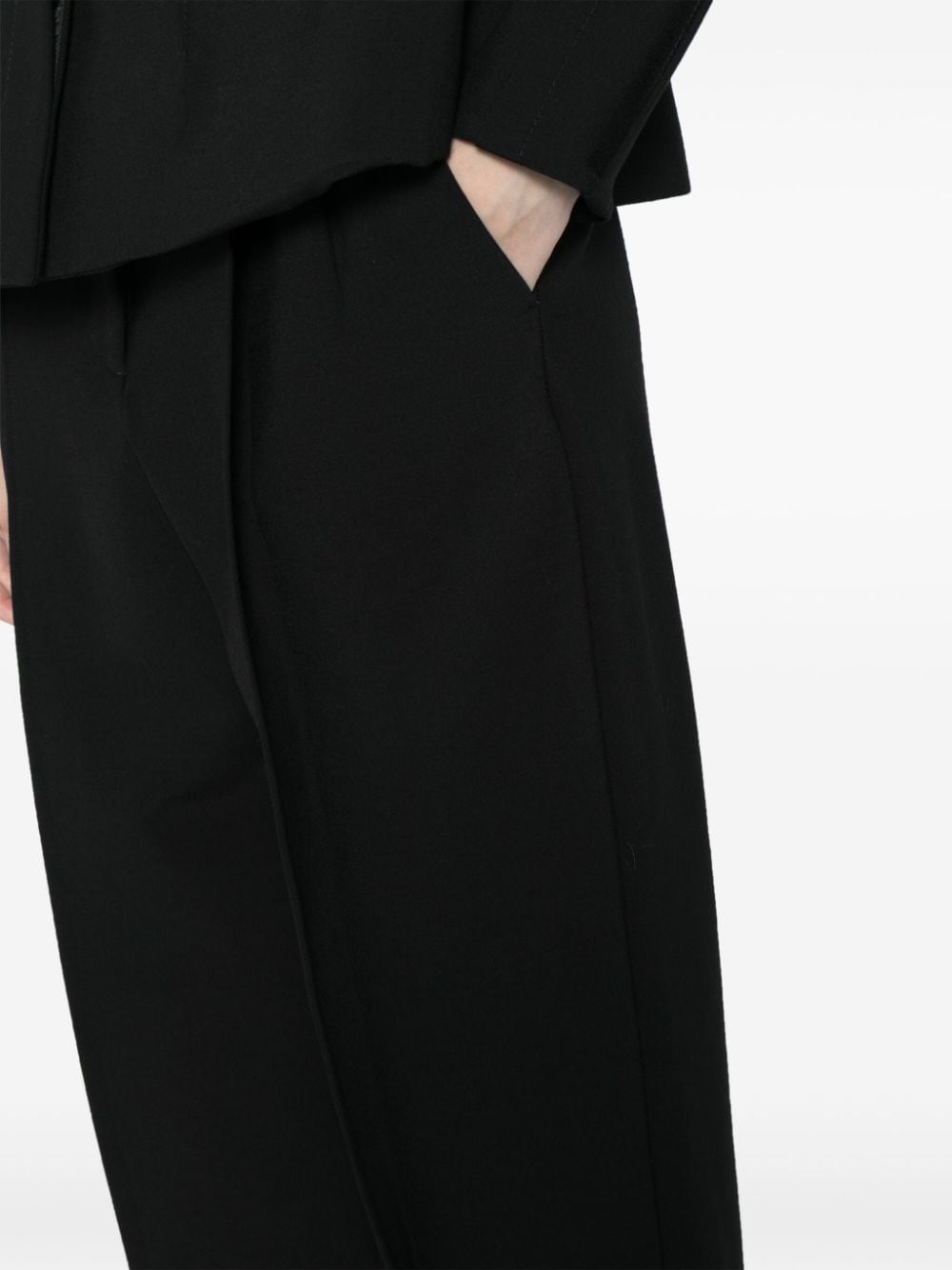 Shop Elie Saab Pleated Tailored Trousers In Black