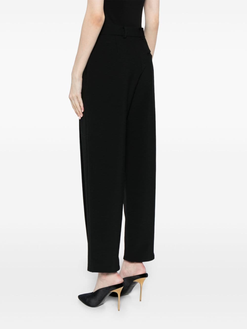 Shop Elie Saab Pleated Tailored Trousers In Black