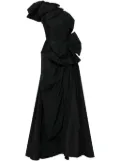 Elie Saab bow-detail silk gown - Black