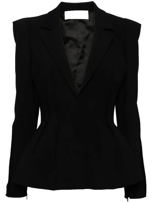 Elie Saab Inverted Dart Blazer in Black