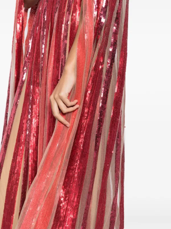 elie saab embroidered tulle long dress Elie Saab Floral Embroidered Tulle Gown – Runway Catalog main image 1