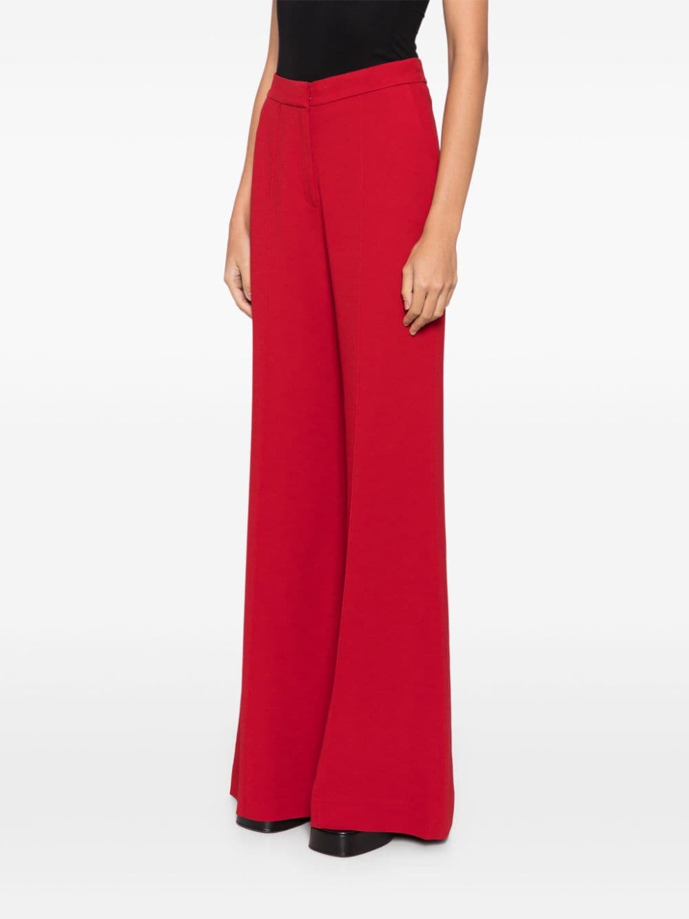 Shop Elie Saab Exposed-seam Detailing Trousers In Diana Red