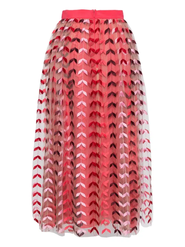 【関税込み】Elie Saab Tulle embroidered skirt Embroidered Tulle Midi Skirt – ELIE SAAB