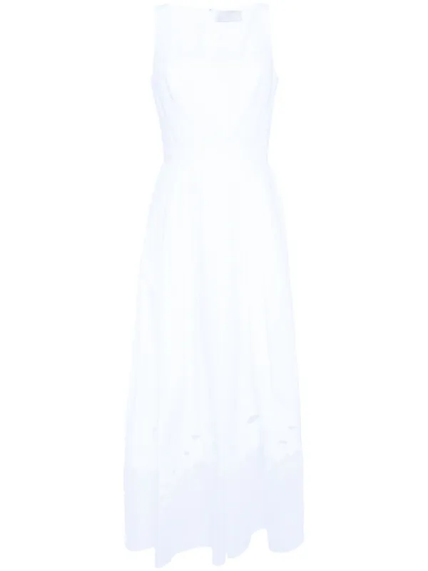 Elie Saab Embroidered Pleated Dress | White | FARFETCH