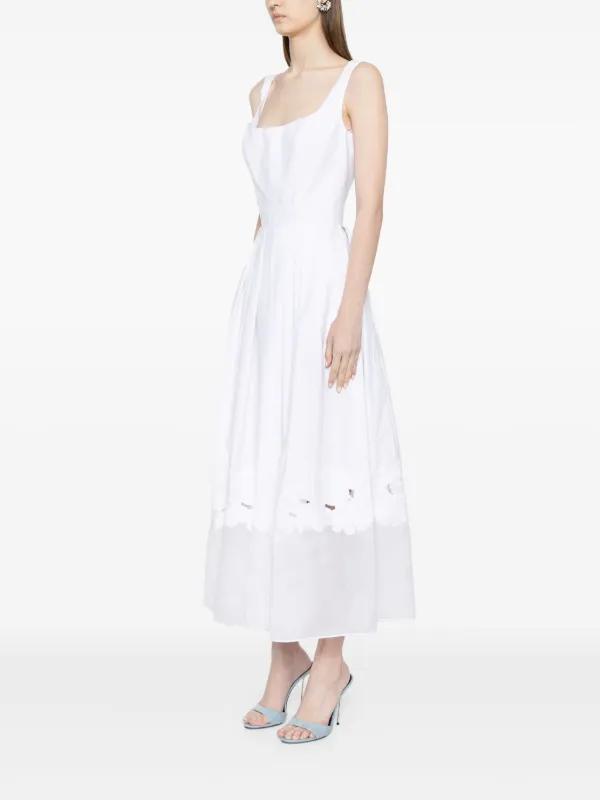 Elie Saab Embroidered Pleated Dress | White | FARFETCH