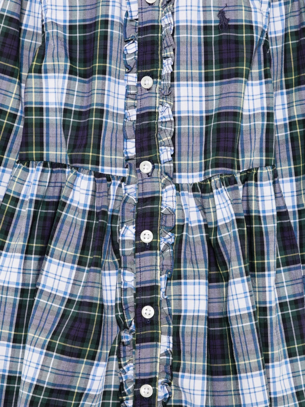 POLO RALPH LAUREN KIDS Geruite jurk Blauw