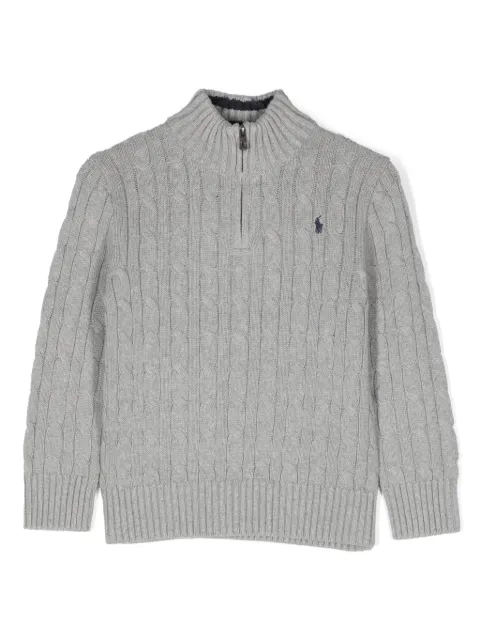 POLO RALPH LAUREN KIDS Suéter de algodão com zíper