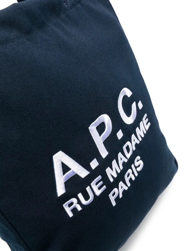 A.P.C. Lou Rue Canvas Tote Bag | Blue | FARFETCH