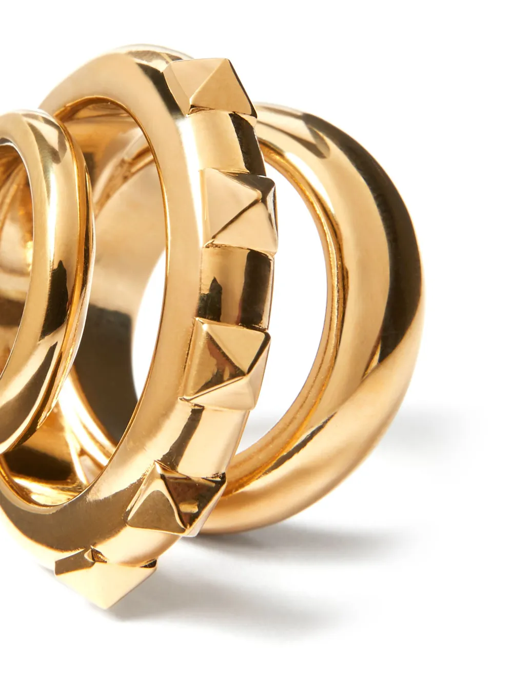 Valentino Rockstud Multi-band Ring In Gold